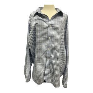 Untuckit Men’s Big & Tall Graph Check Button Down Dress Shirt Size 2XL